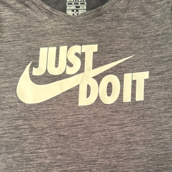 Nike Kids Gray Just Do It Tee - Picture 3 of 4